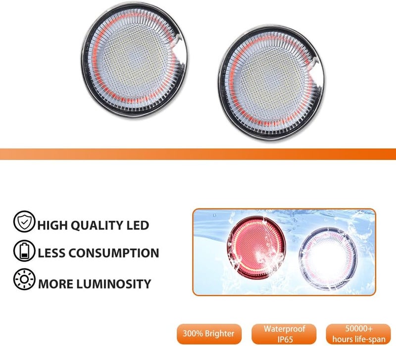 ADIIL Rear Tailgate Reverse Backup Light Red White LED Rear Bumper Lights For 1998-2005 VW Beetle - Image 2